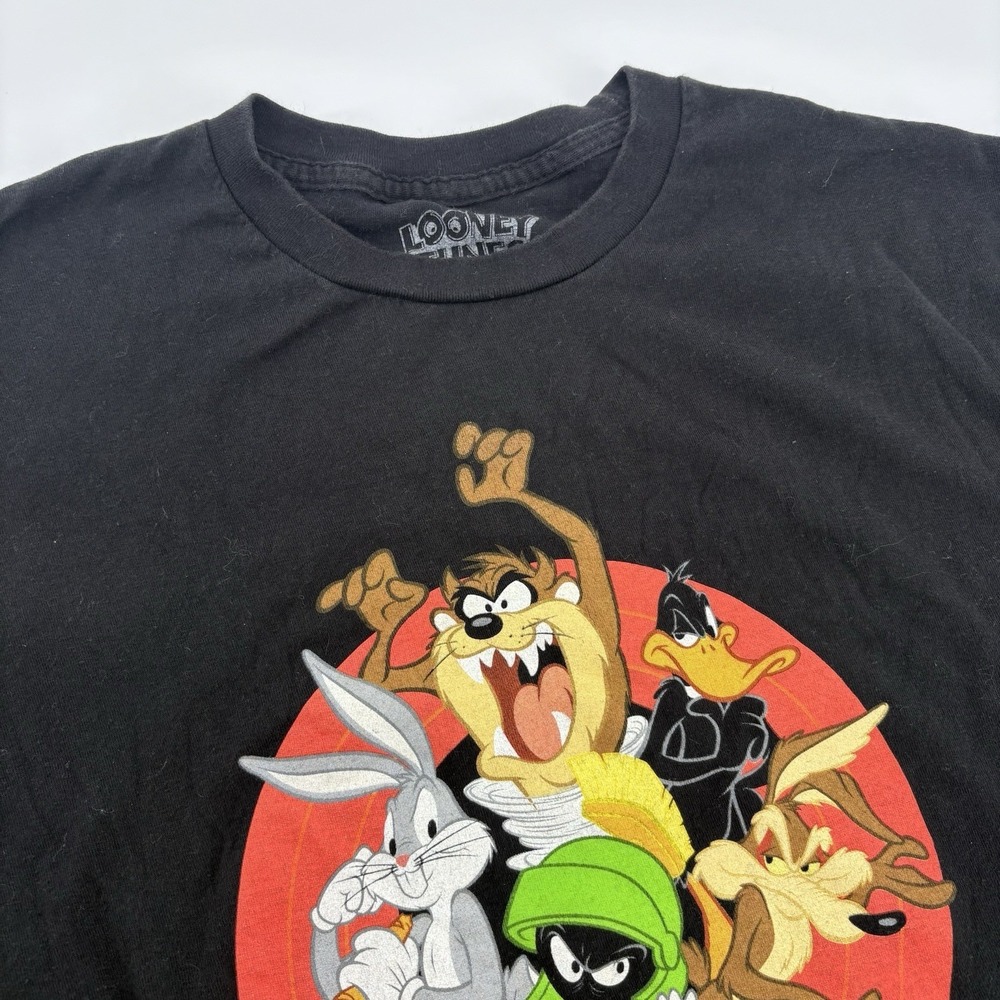 Looney Tunes T-Shirt Graphic That All Folks Black Men's Adult Size XL